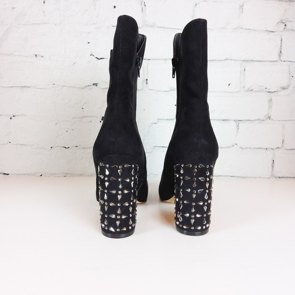 NIB American Glamour Adalia Black boots w/crystals - Picture 4 of 6